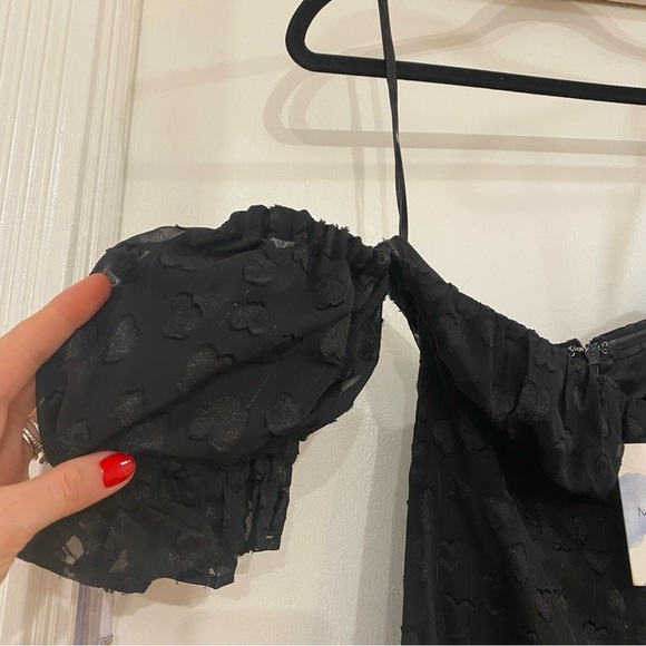 Majorelle | Kayleigh Gown In Black With Hearts Size S NEW - Picture 7 of 7